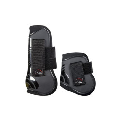 Gamaschen und Sprungglocken Genua set van 4 HKM Zwart / zwart