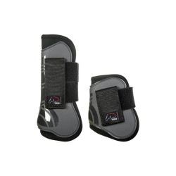 Gamaschen und Sprungglocken Genua set van 4 HKM Grijs / zwart