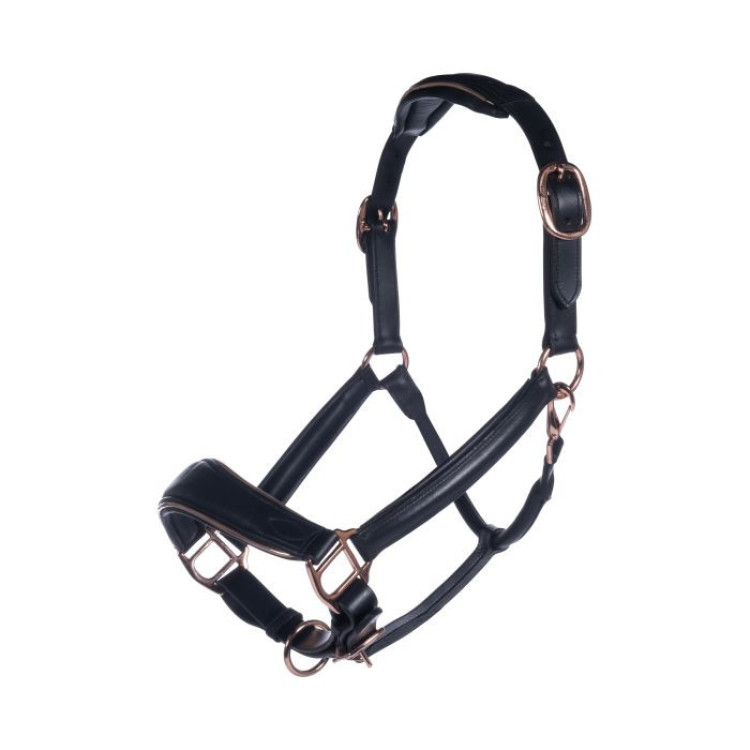 Lederen halster Rosegold HKM