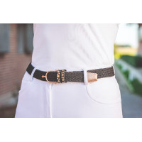 Elastische riem Rosegold Glamour Style HKM Zwart
