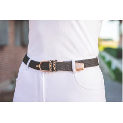 Elastische riem Rosegold Glamour Style HKM Zwart
