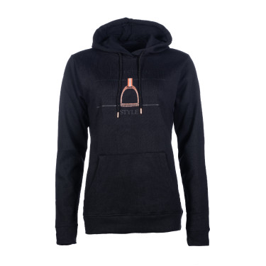 Hoody Paardensportstijl HKM Zwart / roségoud Hoody Paardensportstijl HKM Zwart / roségoud