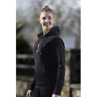 Hoody Paardensportstijl HKM Zwart / roségoud Hoody Paardensportstijl HKM Zwart / roségoud