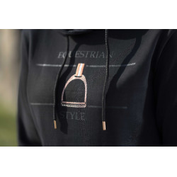 Hoody Paardensportstijl HKM Zwart / roségoud Hoody Paardensportstijl HKM Zwart / roségoud
