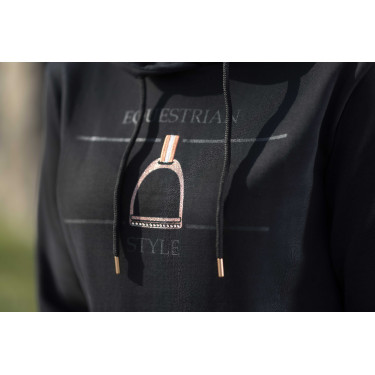 Hoody Paardensportstijl HKM Zwart / roségoud Hoody Paardensportstijl HKM Zwart / roségoud