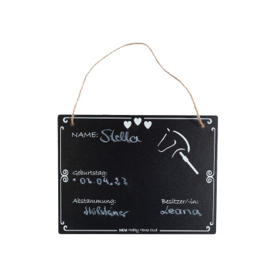 Stalplaat Hobby Horsing HKM Zwart