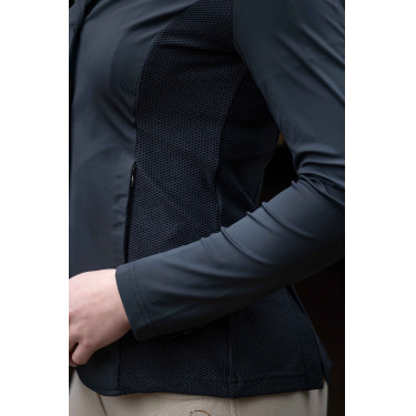 Wedstrijdjas Hunter Woman Slim fit HKM Zwart