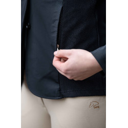 Wedstrijdjas Hunter Woman Slim fit HKM Zwart