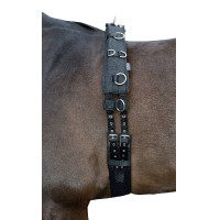 Singel met softopreen voering HKM Zwart