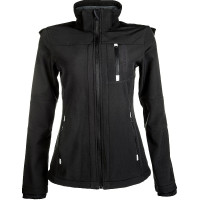 Softshell jas Sport HKM Dames en Kinderen Zwart