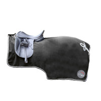 Polar fleece uitrijdeken HKM Zwart