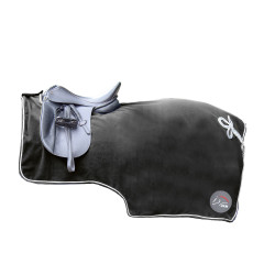 Polar fleece uitrijdeken HKM Zwart