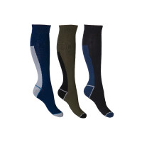 Heren sokken Mateo HKM set van 3 Olijfgroen / donkerblauw