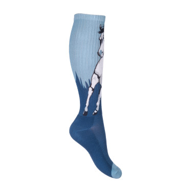 Kindersokken Helsinki HKM Gletsjerblauw / blauw
