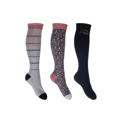 Sokken Miami HKM set van 3 Grijs / zwart