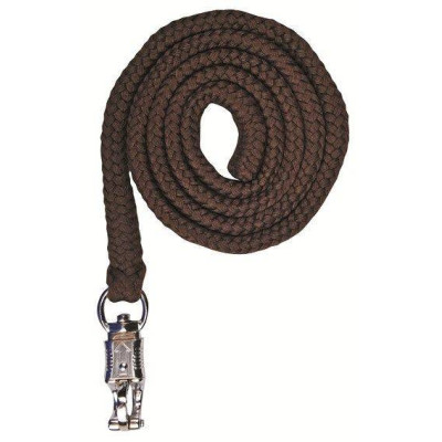 Longe Stars avec mousqueton antipanique HKM Marron foncé