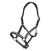 Lederen halster Diamond HKM Zwart