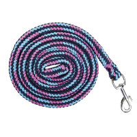 Longe Funny Horses met musketon HKM Donkerblauw, blauw, donkerroze