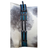 Canvas longeersingel met handvat HKM Marine / lichtblauw