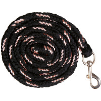Longe Rosegold met musketonhaak HKM Zwart / roségoud