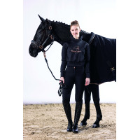 Longe Rosegold Glamour Style musketonhaak antislip HKM Zwart / roségoud Longe Rosegold Glamour Style musketonhaak antislip HKM Zwart / roségoud