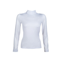 Wedstrijdpolo Monaco lange mouwen HKM Wit