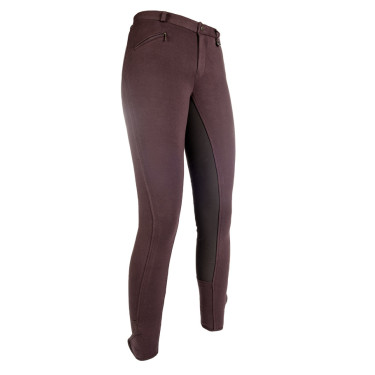 Basic-Reithose Belmtex Grip 3/4-Gesäßeinsatz HKM Donkerbruin / donkerbruin