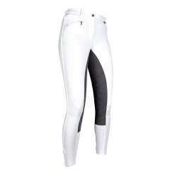 Basic-Reithose Belmtex Grip 3/4-Gesäßeinsatz HKM Wit / zwart