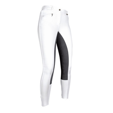 Basic-Reithose Belmtex Grip 3/4-Gesäßeinsatz HKM Wit / zwart