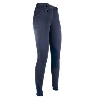 Penny Easy rijbroek met kniestukken van stof HKM Donkerblauw / donkerblauw