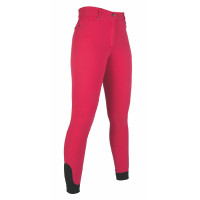 Broek 5 Pockets Style volledig zitvlak in siliconen HKM Roze