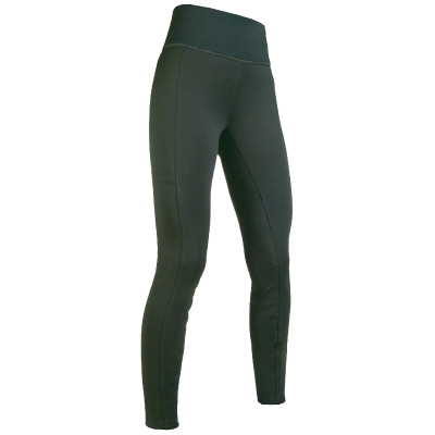 Legging Cosy Style fond intégral en silicone HKM Vert foncé