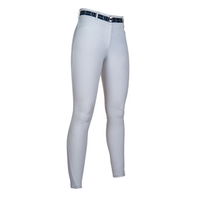 Broek Monaco Style met siliconen kniestukken HKM Wit