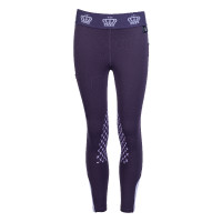 Legging Lola siliconen kniestukken HKM Donker lila