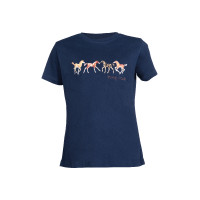 Kinder T-shirt Pony Club HKM Donkerblauw