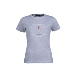 T-shirt Paardensportstijl HKM Gemêleerd grijs T-shirt Paardensportstijl HKM Gemêleerd grijs