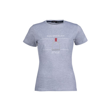 T-shirt Paardensportstijl HKM Gemêleerd grijs T-shirt Paardensportstijl HKM Gemêleerd grijs