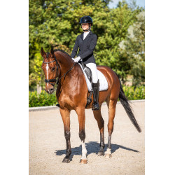 Dressuurdeken Competitie HKM Wit / zilverkleurig