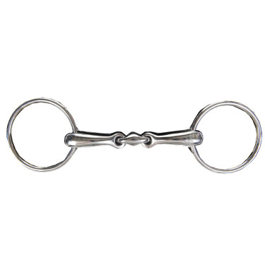 Dubbelgebroken anatomisch bit 18 mm van roestvrij staal HKM Dubbelgebroken anatomisch bit 18 mm van roestvrij staal HKM