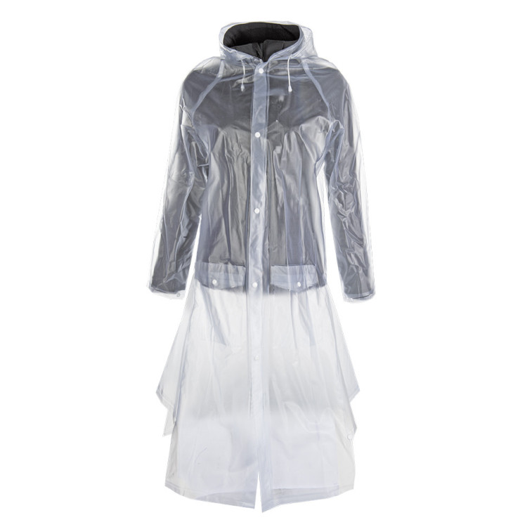 Transparante regenjas met rugsplit HKM