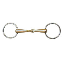 Mors 18 mm in maillechort ringen inox HKM Indicatieve kleur