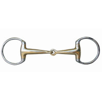 Olijfbit 16 mm neushoornzilver met roestvrijstalen ringen HKM Indicatieve kleur