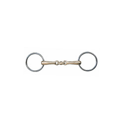 Dubbel gebroken bit 18 mm argentaan ringen roestvrij staal HKM