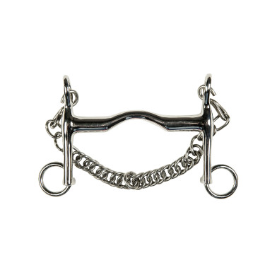 RVS bitten mors 16 mm ketting 5 cm HKM