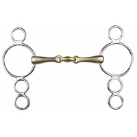 Mors pessoa in maillechort 16 mm ringen inox HKM Indicatieve kleur Transparant