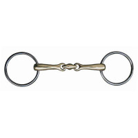 Mors in nieuwzilver dubbele breuk 14 mm HKM Indicatieve kleur