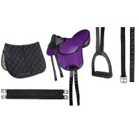 Selle Shetland set Beginner HKM Violet