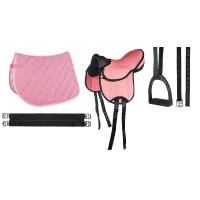 Shetland zadelset Beginner HKM Roze