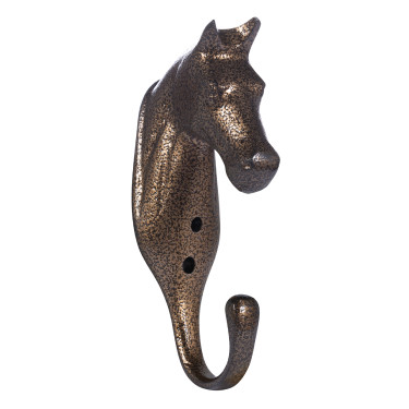 Aluminium hoofdstelhanger paard HKM Brons Bruin