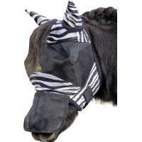 Vliegenmasker Zebra Shetty HKM Zwart / wit